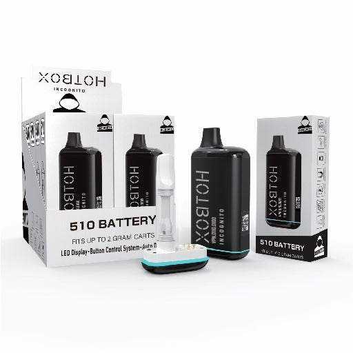 Incognito 510 Battery HotBox Matte Black 10CT